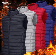 Mens Sleeveless Gilet Body Warmer Waistcoat Hooded Puffer Quilted Padded M-5XL