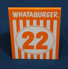 WHATABURGER TABLE TENT CARD ORDER NUMBER # 22 NFL NASCAR MLB NBA * Emmitt Smith