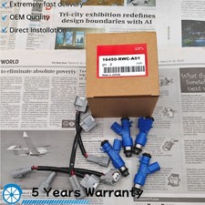 4 New Oem 410cc Fuel Injectors 16450-rwc-a01 For Rdx Rsx Tsx Integra Civic