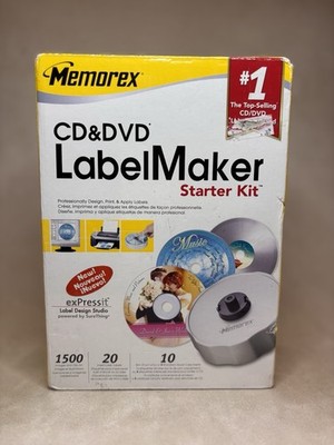 Memorex CD & DVD Label Maker Starter Kit Label Design Studio Software exPressit