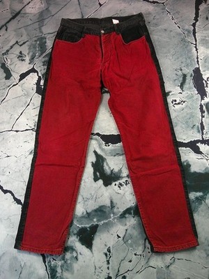 Oxbow Pant Made in France Vintage 1994 Jeans Velours Ancien Logo Bicolor Denim