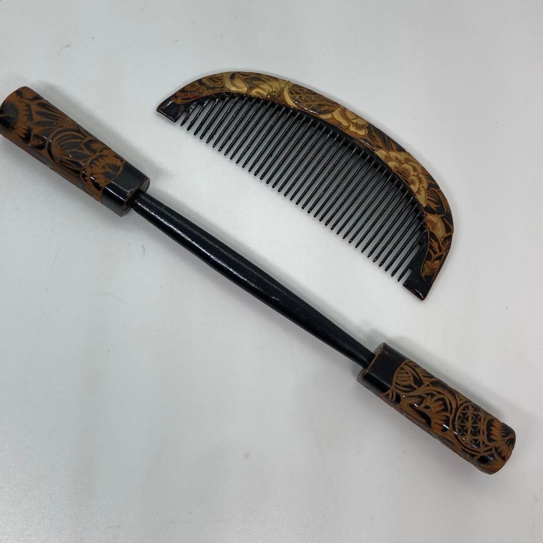 Antique Hairpin Comb Japanese Kimono Hair Accessory Used Casual Style