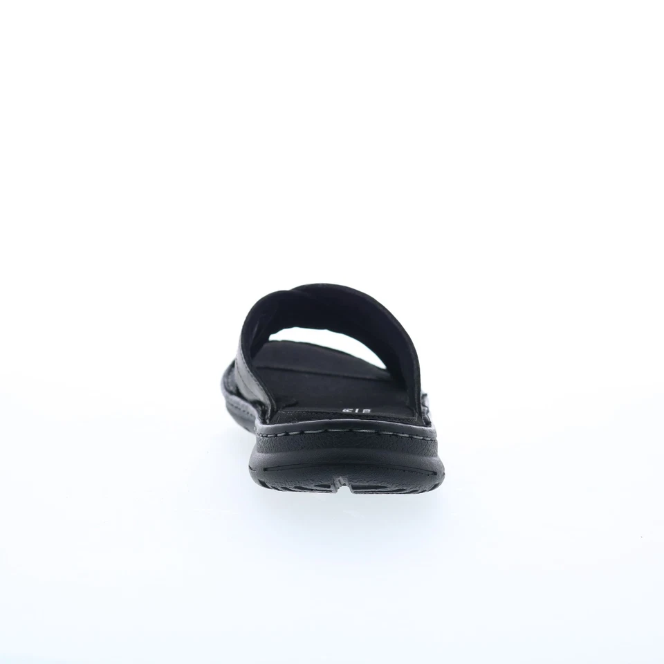Rockport Darwyn Cross Band CI5686 Mens Black Leather Slides Sandals Shoes 7.5 - Image 4 of 4