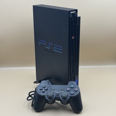 Sony PlayStation 2 Console (Black, SCPH-39001) w/Controller & Cords - Tested