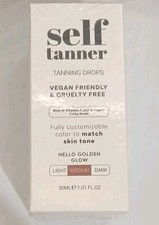 Self Tanning Drops For Face and Body hello golden skin tone Medium 30ml