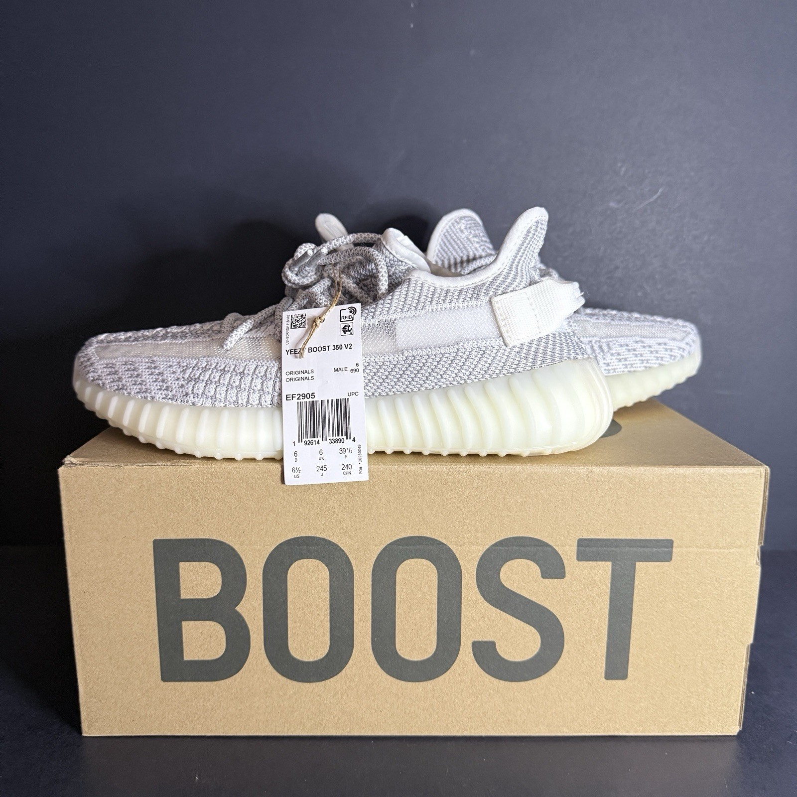 Size 6.5 - adidas Yeezy Boost 350 V2 Static Non-Reflective EF2905