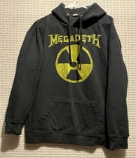 VINTAGE MEGADEATH Hoodie Black Large Paper Tag