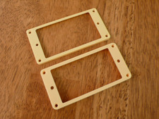 CREAM HUMBUCKER PICKUP RING SET FLAT BOTTOM SLANTED