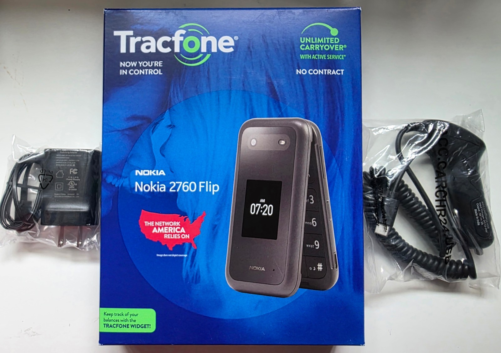 Nokia 2760 Flip Phone 4G 4GB 5MP Camera Tracfone N139DL KaiOS Cellphone Black