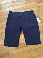 JOFIT Women's Belted Bermuda Golf Shorts UPF 50 + Blue Size 4