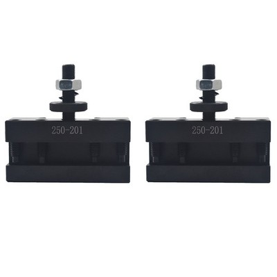 2 × BXA #1 250-201 Quick Change Tool Post Holder Turning & Facing For Lathe