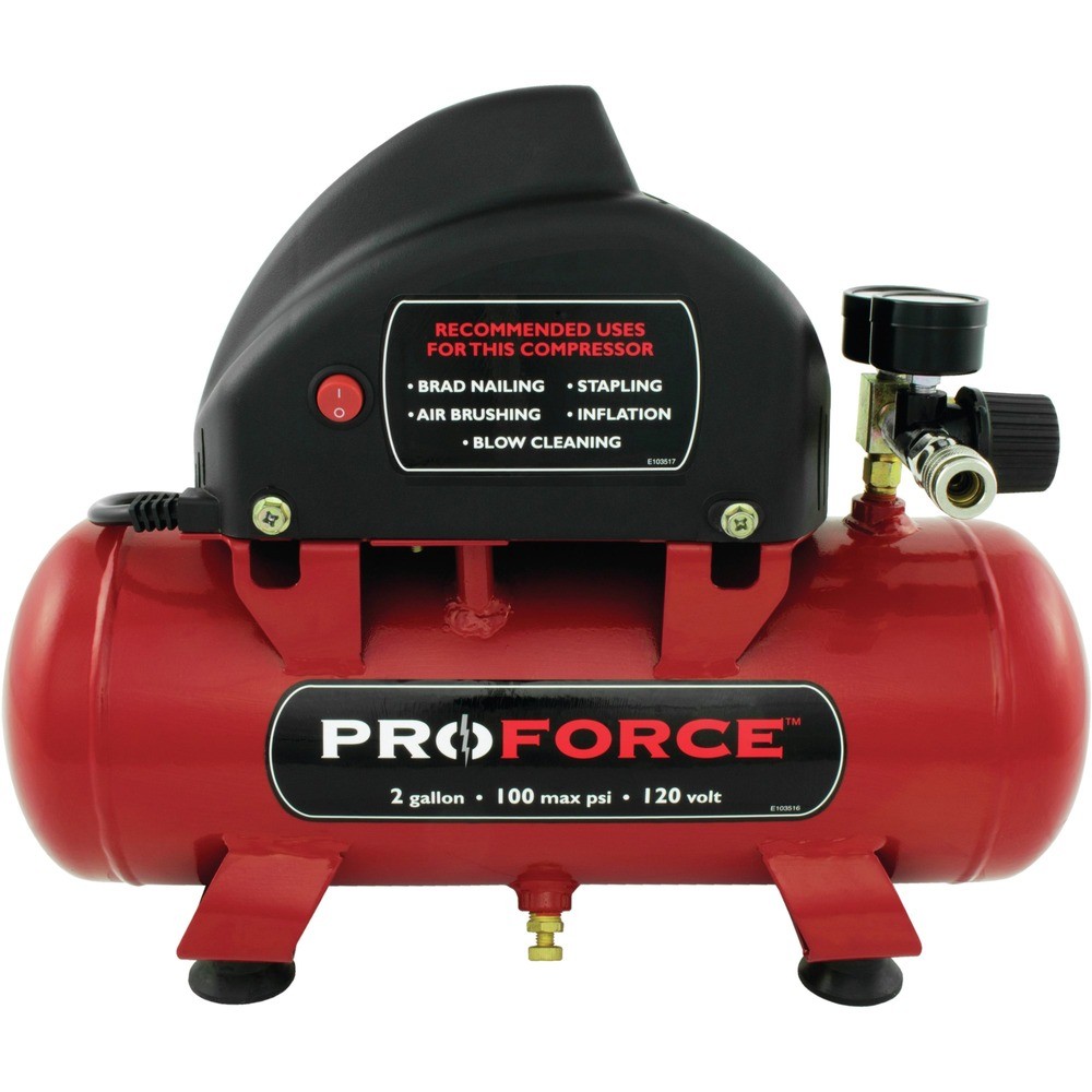 ProForce VPF0000201 2 gal. Portable Oil-Free Horizontal Air Compressor New