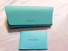 Tiffany Empty Eyeglass Case Blue Color with Authenticity Card and Booklet
