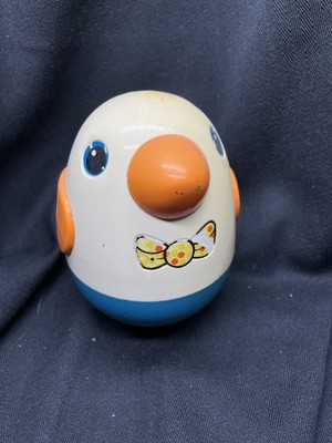Vintage PLAYSKOOL Roly Poly Weeble Wobble Chick Chime Bird Toy 1980's