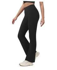 Yoga Pants for Women High Waisted Flare Leggings Bell Bottom Medium Black