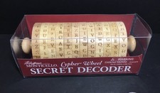 The Jefferson Monticello Cypher Wheel Wooden Secret Decoder EUC W Box