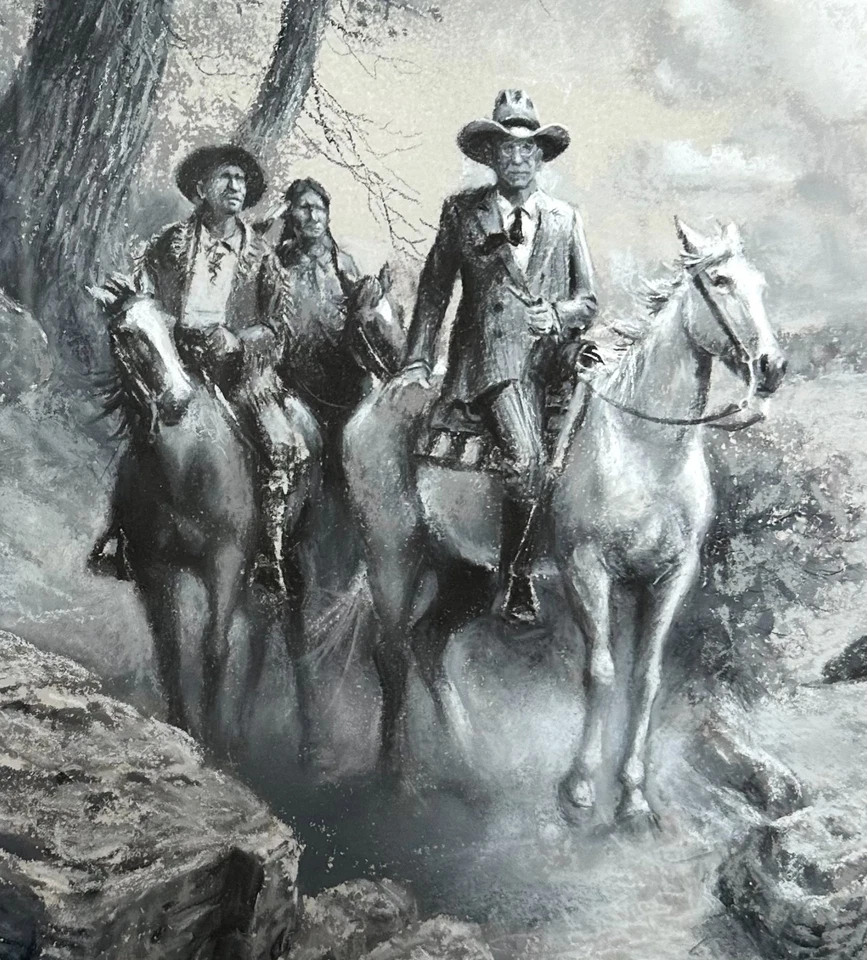 Pintura Wayne Cooper Gouache - Indios Americanos - Firmada 1970 Foto 3 de 4