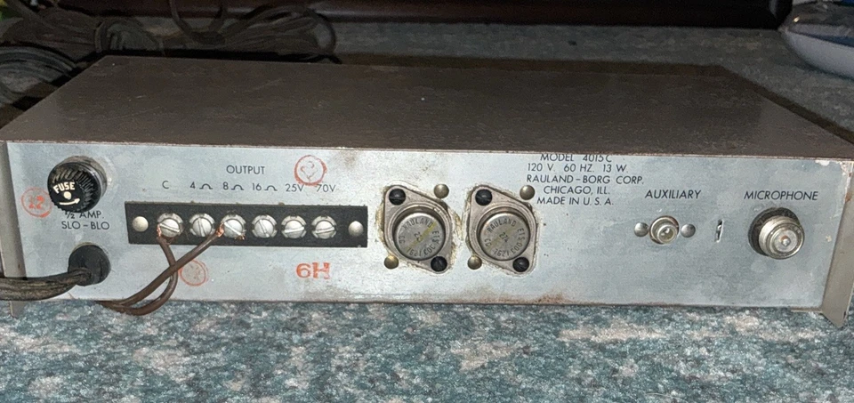 Vintage Rauland-Borg Modell 4015C Mikrofon / Aux Verstärker - Solid State - Bild 3 von 4