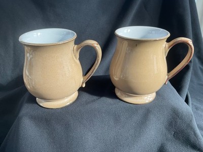 Zwei DENBY CRAFTSMAN Form VICEROY HELLBRAUNE TASSEN SEHR GUTER ZUSTAND