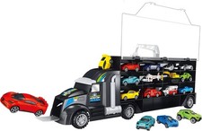 SALE |  Toy Car Carrier Truck with Multiple Mini Vehicles – Portable Storage