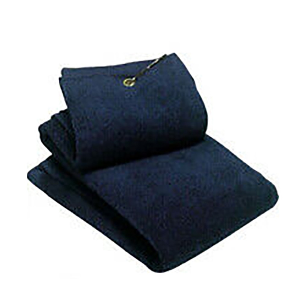 Новое хлопчатобумажное махровое полотенце JP Lann 16 x 24 - Темно-синее