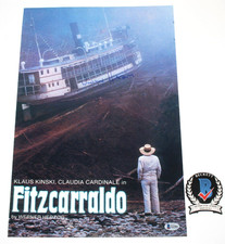 WERNER HERZOG SIGNED 'FITZCARRALDO' 12x18 MOVIE POSTER BECKETT COA KLAUS KINSKI