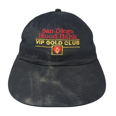 San Diego Blood Bank VIP Gold Club Slideback Hat Black One Size Hit