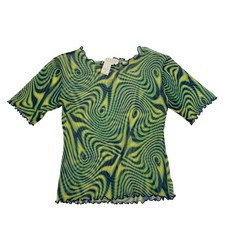 Vintage Express Tricot Mesh Top Green Psyched...