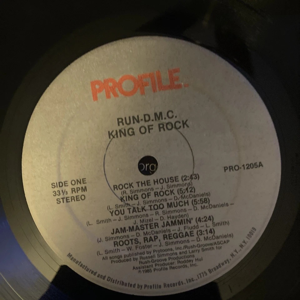 Run DMC King Of Rock Vinyl LP Orig Hip Hop Record VG - Image 4 of 4