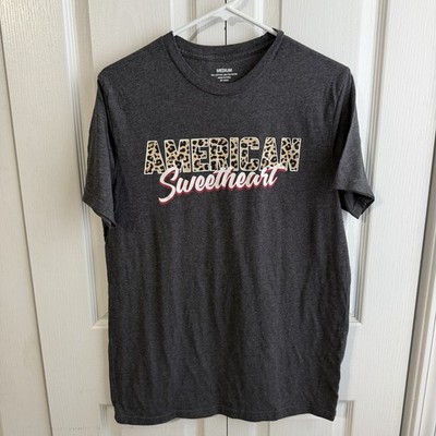 American Sweetheart Cheetah Leopard Gray Short Sleeve Tee Size Medium Travel