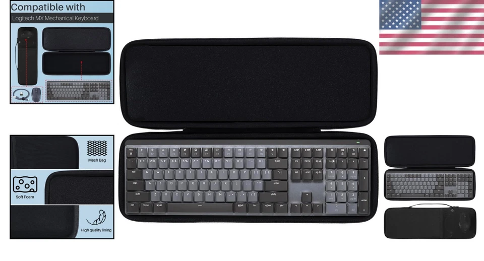 Waterproof Hard Case for Logitech MX Mechanical Keyboard - Travel Protection - Image 2 of 4