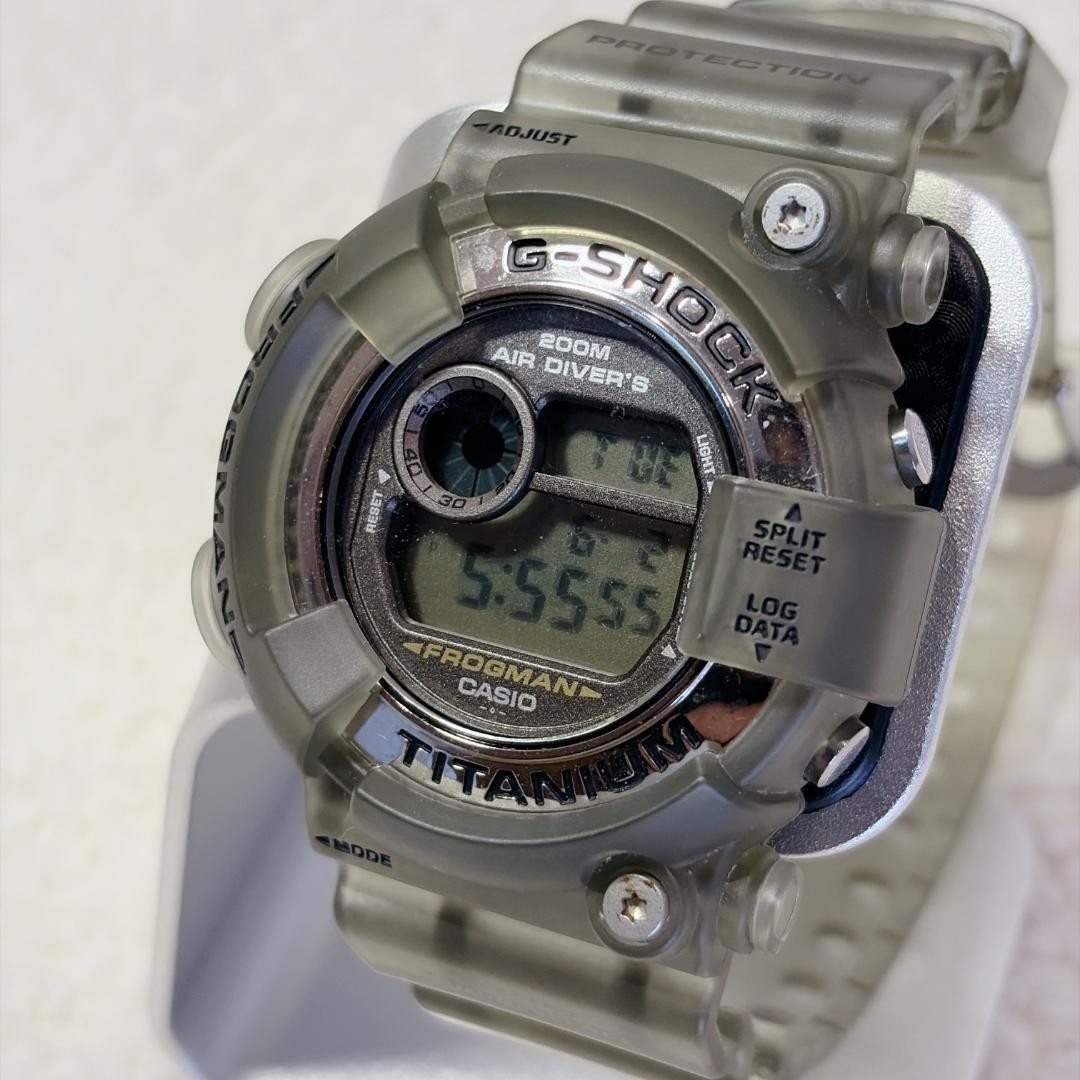 G-Shock DW-8200 Frogman Titanium Smoke Gray Diver Used G609