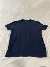 Tommy John Cotton Basic Crewneck Stretch Tee Shirt Men L Classic Fit Blue 123