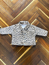 Primark Unisex Baby Denim Jacket Animal Print Button Closure 3-6 Months