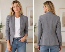 RRP US 795 VERONICA BEARD MARTEL HERRINGBONE DICKEY JACKET BLAZER US2 XS