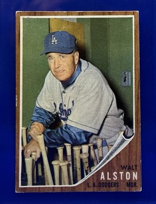 1962 Topps Walt Alston Manager Los Angeles Dodgers #217