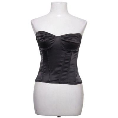 Shein, Korsett, Größe: 36, Schwarz, Elasthan/Polyester, Einfarbig, Satin #FWb