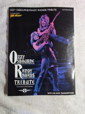 Ozzy Osbourne Randy Rhoads Tribute 1987 TAB Songbook Crazy Train Paranoid Dee