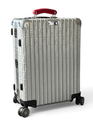 RIMOWA x FENDI Zucca Monogram Carry Case Silver H 18.8 x W 14.1 x