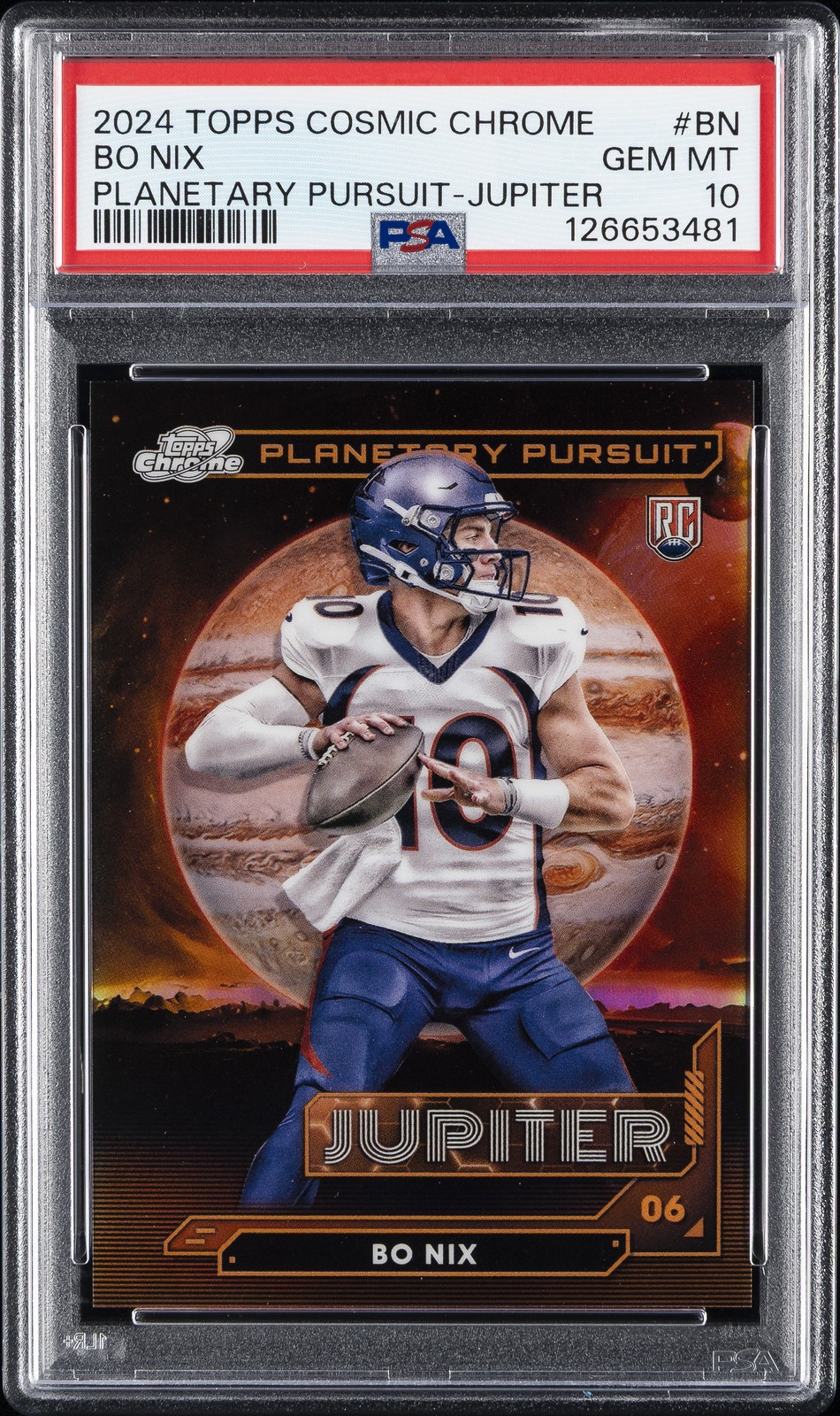 Bo Nix Topps Cosmic Chrome Planetary Pursuit #BN Jupiter