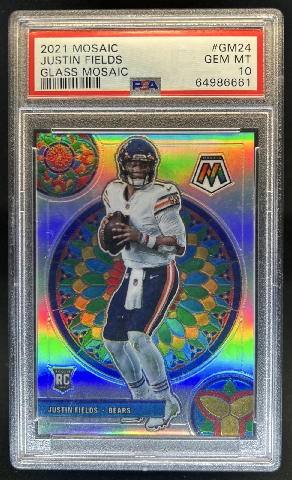Justin Fields Panini Mosaic Glass Mosaic #GM24 Base