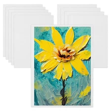 Canvas Boards for Painting, 6x8" Cotton Canvas Panels(White, Pack of 10)