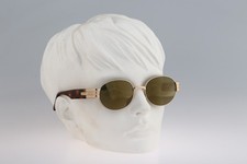 Byblos B 617 S 3001 39, Vintage 90s tortoise and gold mirrored round sunglasses
