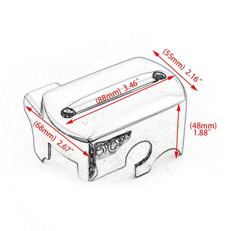 Cubierta de cilindro maestro de freno cromada para Yamaha V Star XVS 650 950 1100 1300 modelo Foto 3 de 4