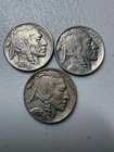 1937-P,D 1938-D Buffalo Nickels XF/AU Condition SKU#38721