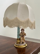 Bruno Merli, Lampada - Putto con cerino- Porcellana di Capodimonte