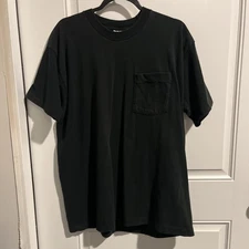 Vintage BVD 1-Pocket Single Stitch Black T-Shirt Size XL