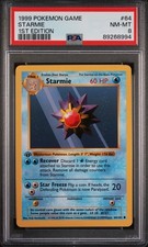 Pokemon Card Starmie 64/102 1st Edition PSA 8 Game