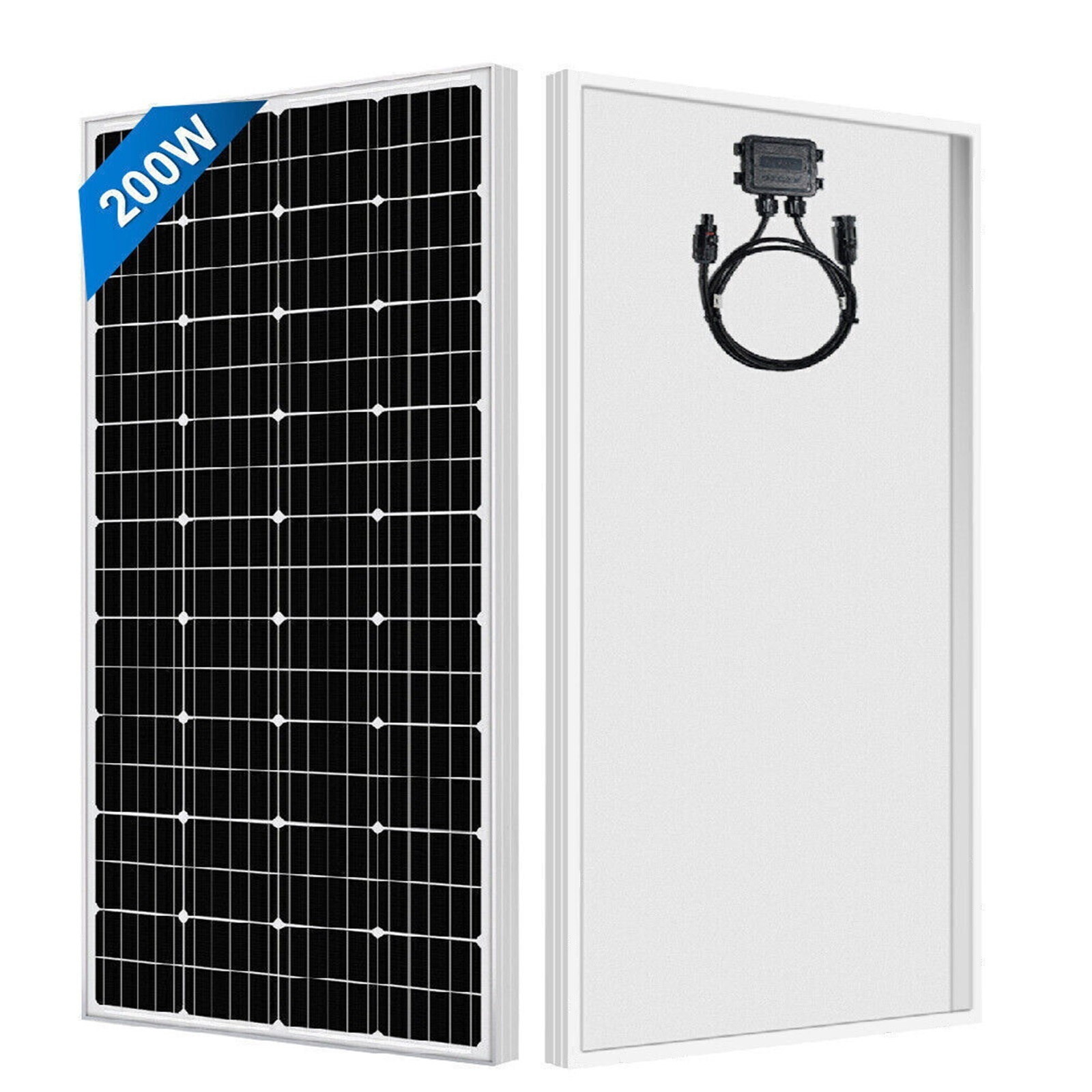 200W 12V Monocrystalline Solar Panel for RV Camper Trailer Rooftop
