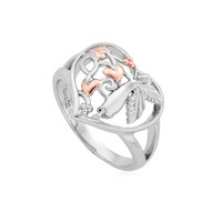 Brand Clogau Silver & Rose Gold Fairy Ring Save 30% Off Rrp £129 Size M Brand Clogau Silver & Rose Gold Fairy Ring Save 30% Off Rrp £129 Size M